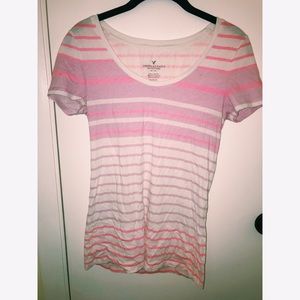 PINK, PURPLE, WHITE STRIPED T-SHIRT💗💜⚪️